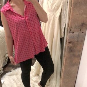Ashley Blue pink sleeveless top size 2X